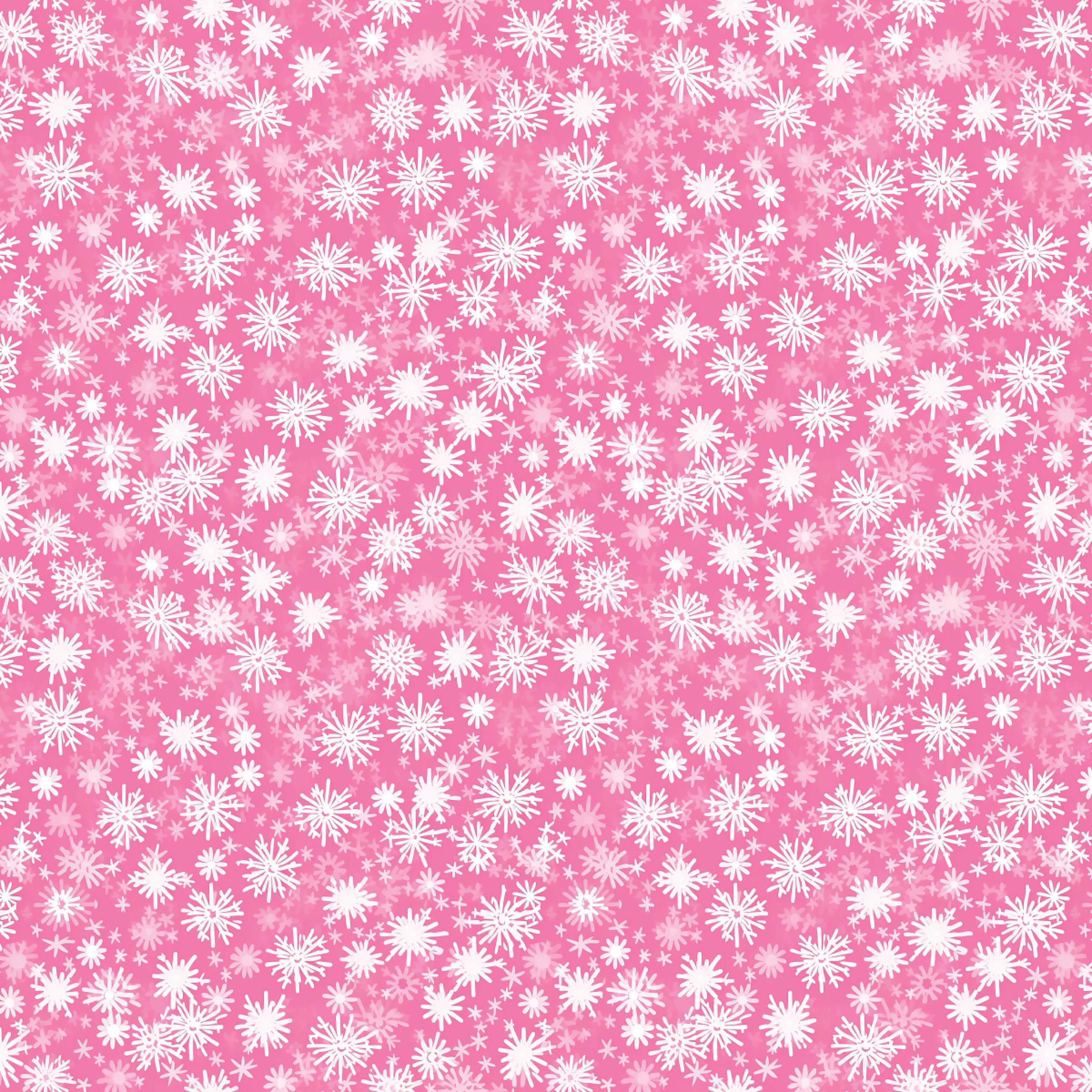 Itty Bitty Pink Snowflakes Pattern Acrylic Sheets - CMB Pattern Acrylic